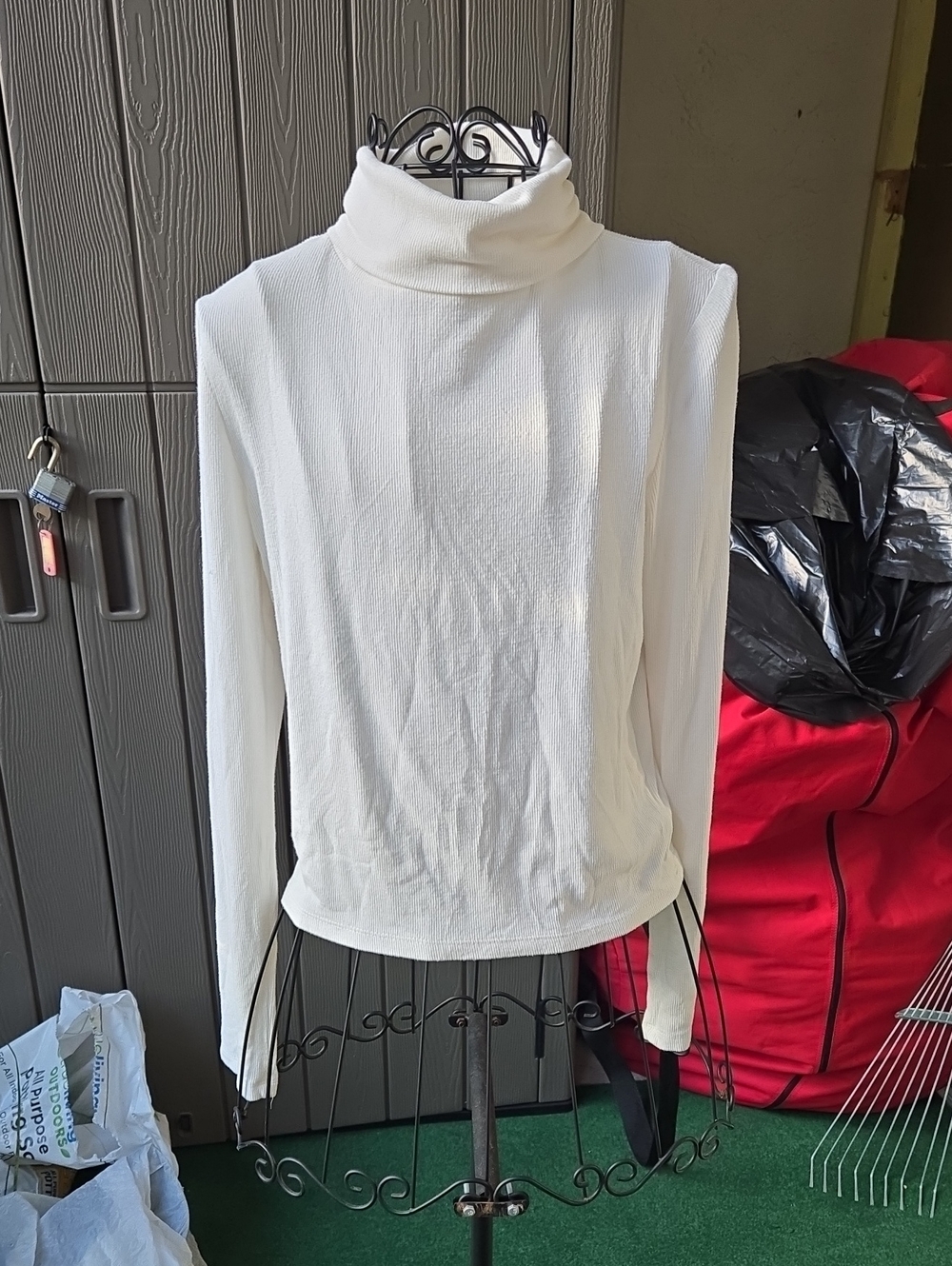 Women's White Turtleneck Sweater